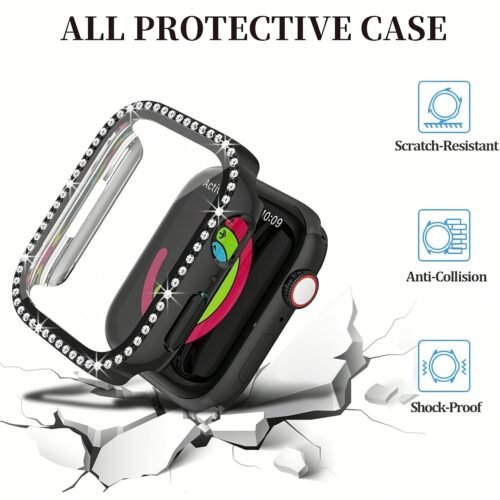 4d6c0b95-922f-4d83-9a24-513f4a92232d.jpg A Set of Two Shiny Diamond-Plated Protective Cases for Apple Watch