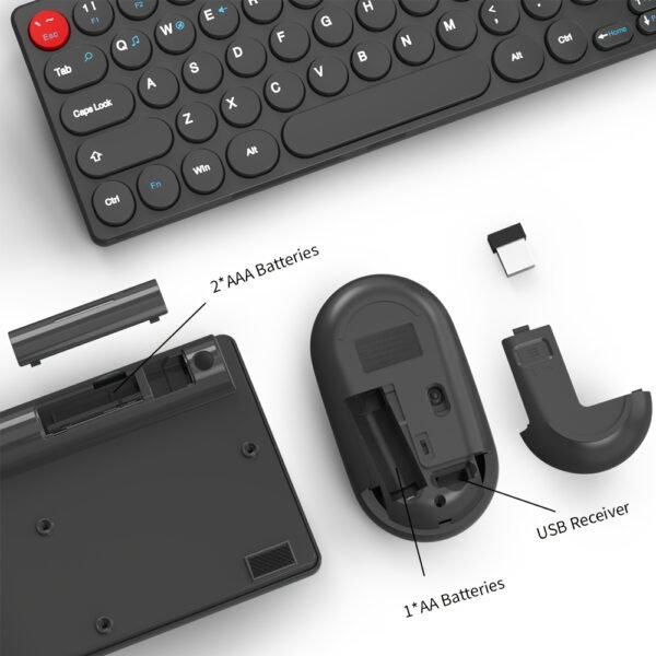 The Wireless 2.4Ghz Keyboard And Mouse Set Is Compatible with for windows Laptops